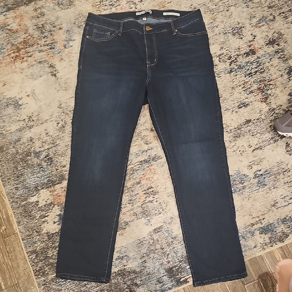 Code Bleu Women's Straight Leg Jeans in Deep Indigo